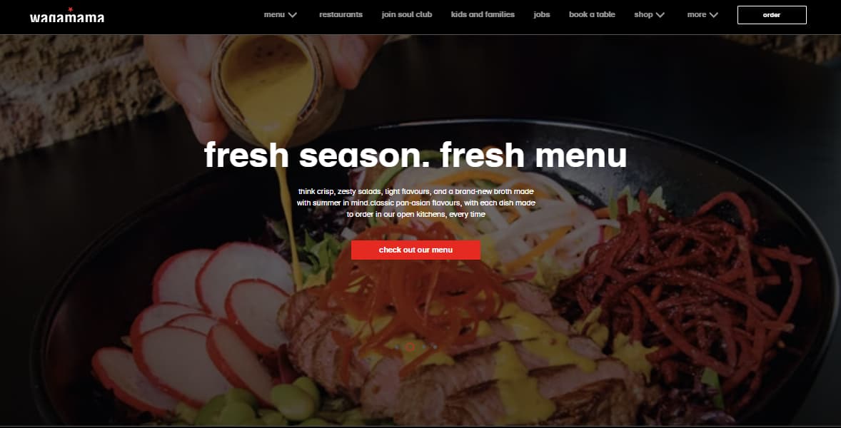 Visual representation of Restaurant Website service